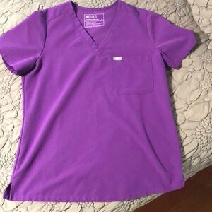 Purple Figs Scrub Top Size Small